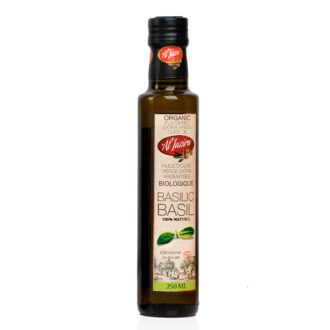 Huile d’olive extra vierge Bio basilic